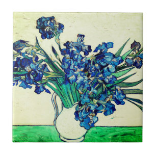  Irises (1890) van Vincent Van Gogh  Tegeltje