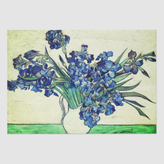 Irises (1890) van Vincent Van Gogh  Tissuepapier (Voorkant)