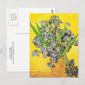 Irises against Yellow Background Van Gogh Fine Art Briefkaart (Voorkant / Achterkant)