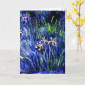 Irises, beroemd bloemschilderij van Claude Monet Kaart (Gele Bloem)
