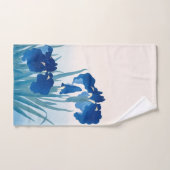 Irises bleues et Turquoises (Serviette à main)
