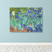 Irises by Van Gogh Wrapped Canvas Afdruk (Insitu (Houten vloer))