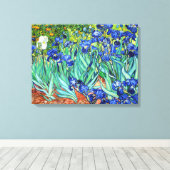 Irises by Vincent Van Gogh Canvas Afdruk (Insitu (Houten vloer))