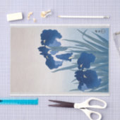 Irises (Dark Blue) van Ohara Koson Tissuepapier (Craft)