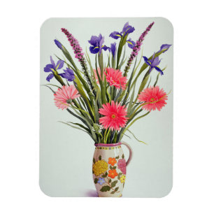 Irises en Berbera in een Nederlandse Jug Magneet