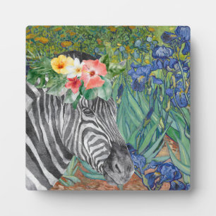 Irises en Fancy Zebra van Van Gogh Fotoplaat
