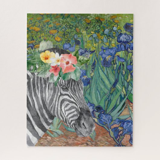 Irises en Fancy Zebra van Van Gogh Legpuzzel (Verticaal)