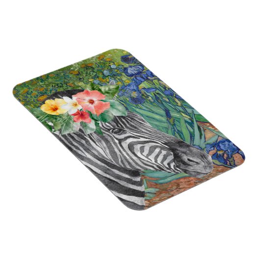 Irises en Fancy Zebra van Van Gogh Magneet (Rechterzijde)
