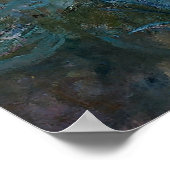 Irises en waterlilies poster (Hoek)