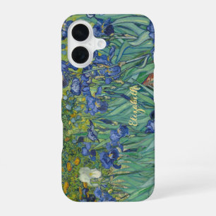 Irises Flowers Van Gogh Floral Art Monogrammed iPhone 16 Hoesje