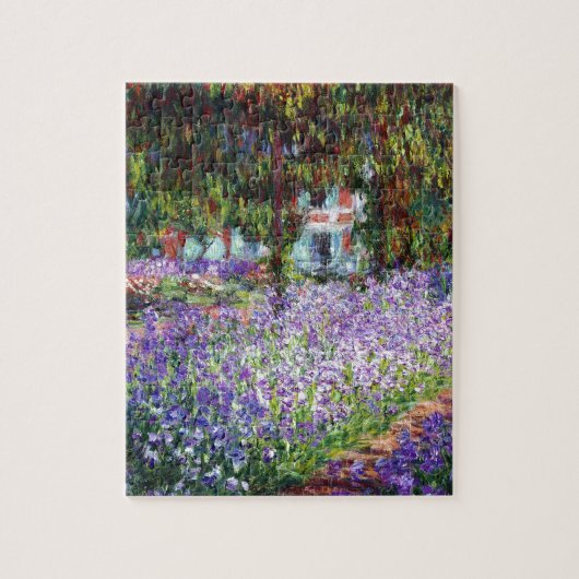 Irises in de tuin van Monet Legpuzzel (Verticaal)