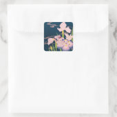 IRISES JAPANESE ART VIERKANTE STICKER (Tas)