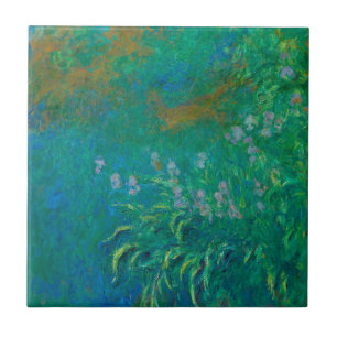 "IRISES" MONET FINE ART CERAMIC TILE TEGELTJE