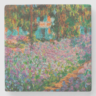 Irises Monet Garden Giverny bloemen Stenen Onderzetter