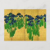 Irises on Gold Briefkaart (Voorkant)