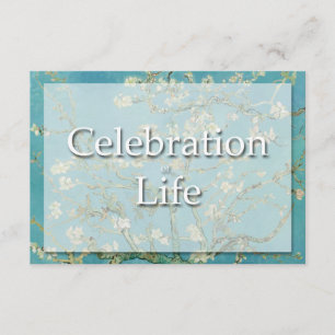 Irises Van Gogh 4 Celebration Funeral Announement Kaart