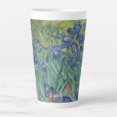 Irises Van Gogh  Floral Art Flower Monogram Latte Mok (Voorkant)