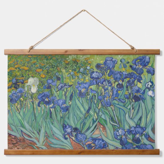 Irises Van Gogh Floral Art Flower Painting Hangend Wandkleed (Voorkant)