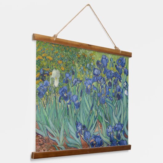 Irises Van Gogh Floral Art Flower Painting Hangend Wandkleed (Gebogen)