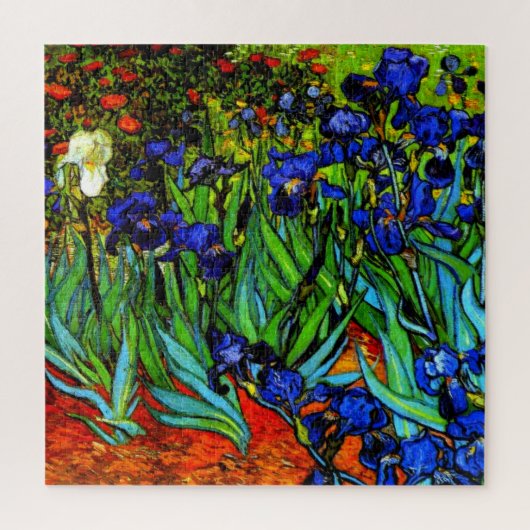 Irises, Van Gogh's beroemde bloemschilderij Legpuzzel (Verticaal)