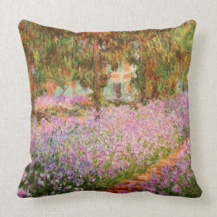 Irises van Monet in de tuin Kussen