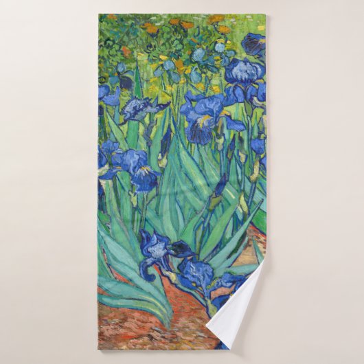 Irises van Van Gogh. Badhanddoek (Badhanddoek)