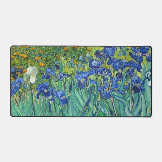 Irises van Van Gogh Bureaumat (Voorkant)