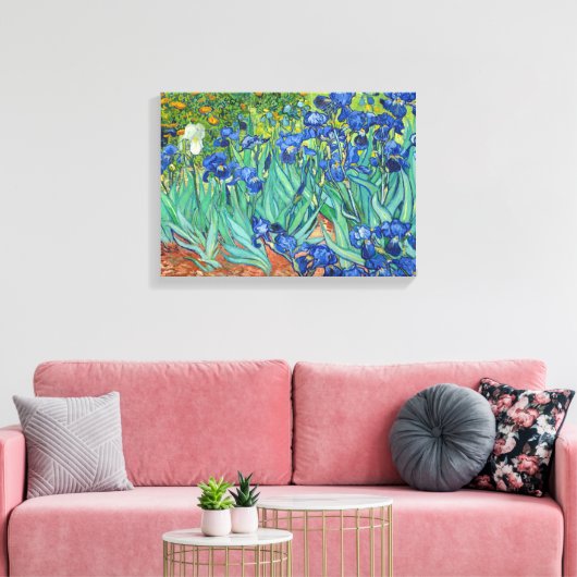 Irises van Van Gogh Canvas Afdruk (Insitu (Woonkamer))