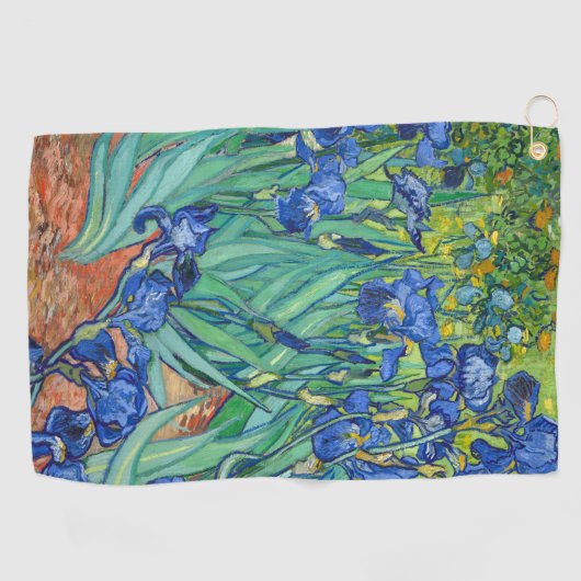 Irises van Van Gogh Golfhanddoek (Horizontaal)
