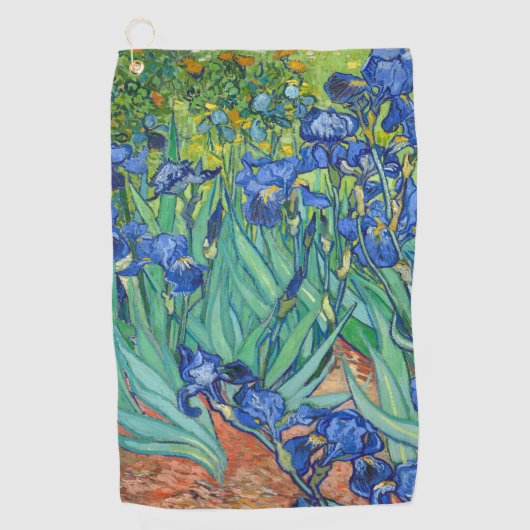 Irises van Van Gogh Golfhanddoek (Voorkant)