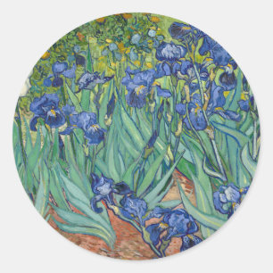 Irises van Van Gogh Ronde Sticker