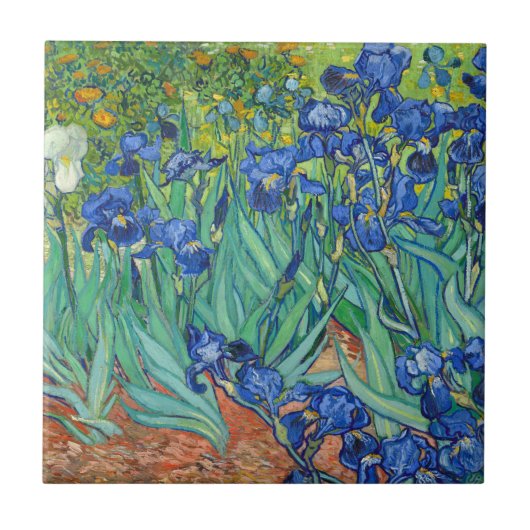 Irises van Van Gogh Tegeltje (Voorkant)