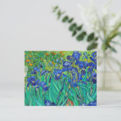 Irises van Vincent Van Gogh Briefkaart (Staand voorkant)