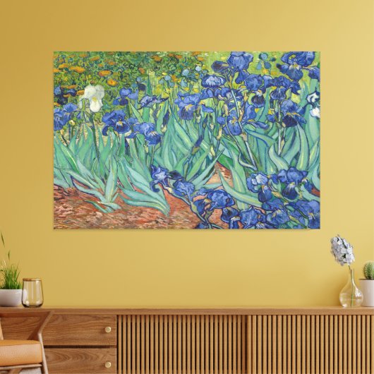 Irises van Vincent van Gogh Canvas Afdruk (Insitu (Woonkamer))