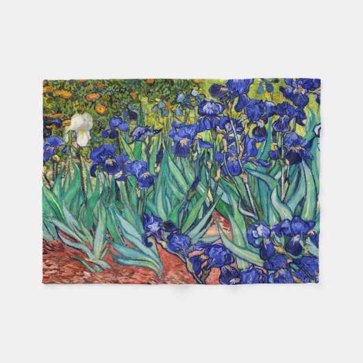 Irises van Vincent van Gogh Fleece Deken (Voorkant (Horizontaal))