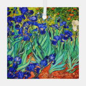 Irises van Vincent Van Gogh Glas Ornament (Achterkant)