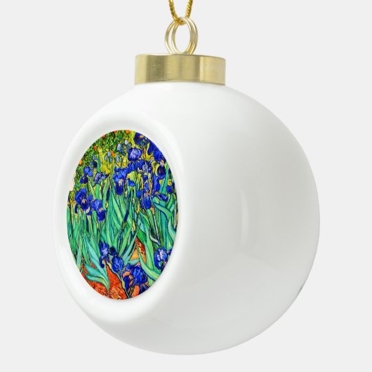 Irises van Vincent Van Gogh Keramische Bal Ornament (Rechts)