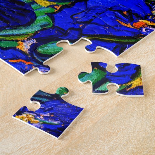 Irises van Vincent Van Gogh Legpuzzel (Zijkant)