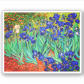 Irises van Vincent Van Gogh Sticker (Voorkant)