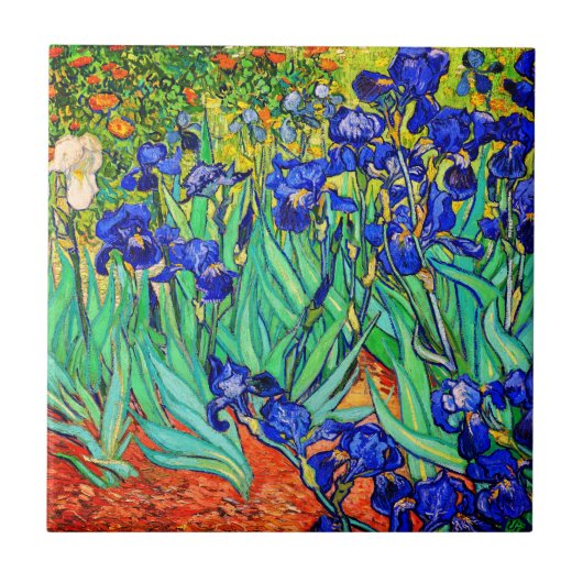 Irises van Vincent Van Gogh Tegeltje (Voorkant)