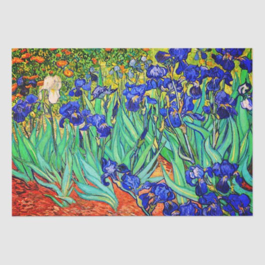 Irises van Vincent Van Gogh Tissuepapier (Voorkant)