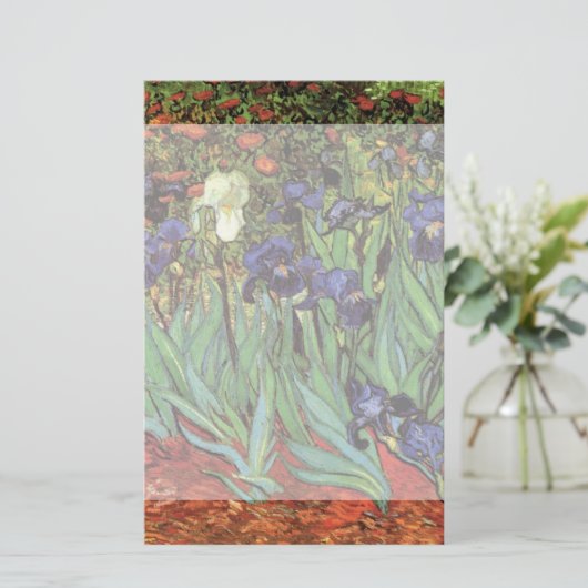 Irises van Vincent van Gogh, tuinkunst Briefpapier (Staand voorkant)