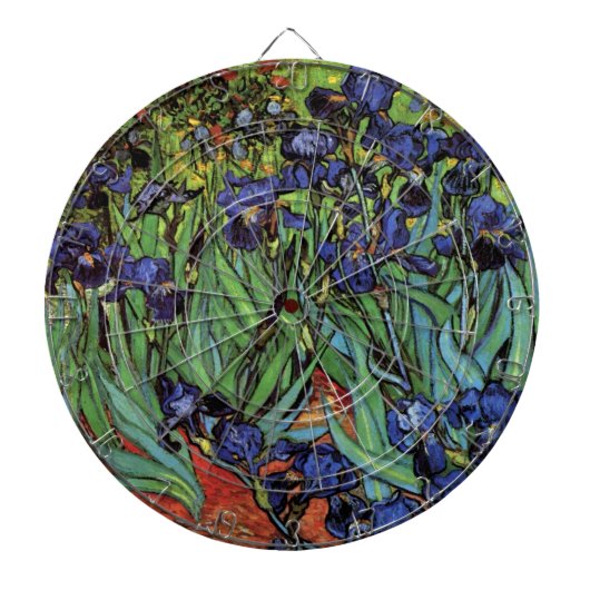 Irises van Vincent van Gogh,  tuinkunst Dartbord (Voorkant)