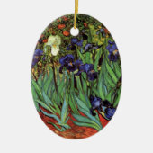 Irises van Vincent van Gogh, tuinkunst Keramisch Ornament (Voorkant)