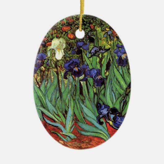 Irises van Vincent van Gogh, tuinkunst Keramisch Ornament (Voorkant)