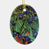 Irises van Vincent van Gogh, tuinkunst Keramisch Ornament (Achterkant)