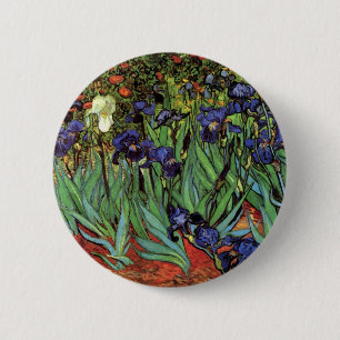 Irises van Vincent van Gogh, tuinkunst Ronde Button 5,7 Cm