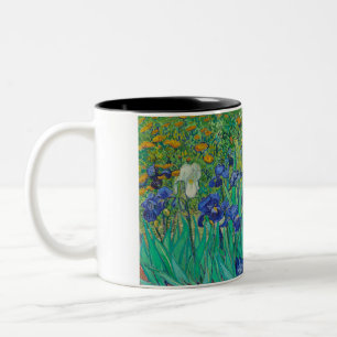 Irises van Vincent van Gogh Tweekleurige Koffiemok