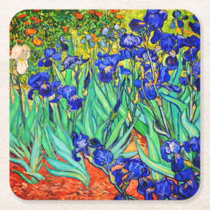 Irises van Vincent Van Gogh Vierkante Kartonnen Onderzetter