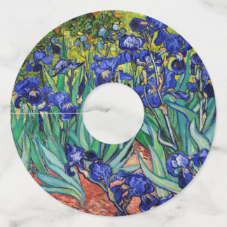 Irises van Vincent van Gogh Wijnglaslabel